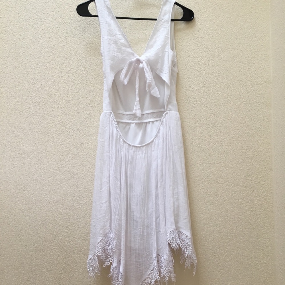Lace White Cotton Dress